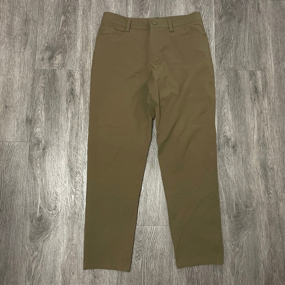 Sun Day Red Pants Mens 32x29 Brown Golf Performance Tiger Woods Tech